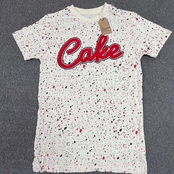 Cake T-Shirt Girls Size Medium Evolution In Design Short Sleeve Beige - New - Picture 1 of 12